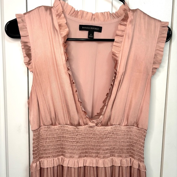 Banana Republic Silky Dress Pink Size 4 - Picture 6 of 9